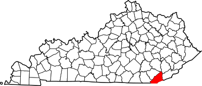 Map of Kentucky highlighting Bell County.svg