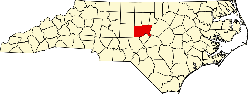 صورة:Map of North Carolina highlighting Chatham County.svg
