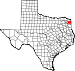 Map of Texas highlighting Cass County.svg