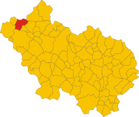 Locatie van Piglio in Frosinone (FR)