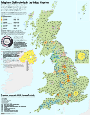 Telephone dialling codes in the United Kingdom Map of the Telephone Dialling Codes in the United Kingdom.png