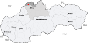 Poziția localității Turzovka