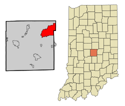 Marion County Indiana Incorporated and Unincorporated areas Lawrence Highlighted