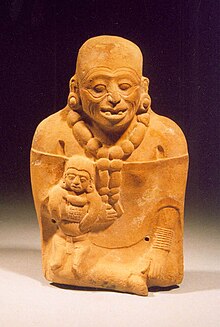Aged woman with child. Classic Period figurine. Baltimore Museum of Art. Mayan woman with child.jpg