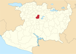Location in Michoacán