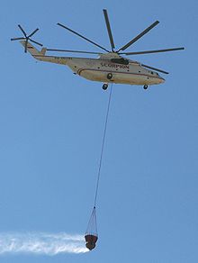 A Mi-26TC in firefighting role over Athens