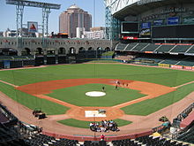 The Astros moved into Minute Maid Park in 2000 Minute Maid Park 2010.JPG