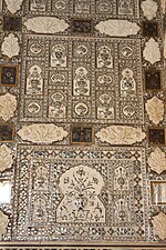 Mirror Palace details at Amer Fort