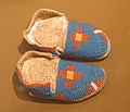 Moccasins with beadwork, Assiniboin, c. 1890 - Ethnological Museum, Berlin - DSC01116.JPG