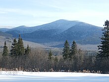 Le mont Gosford en hiver.