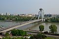 Le pont Nový Most de Bratislava et le restaurant UFO