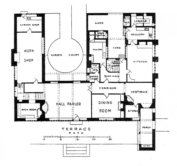 Ground floor plan of Munstead Wood