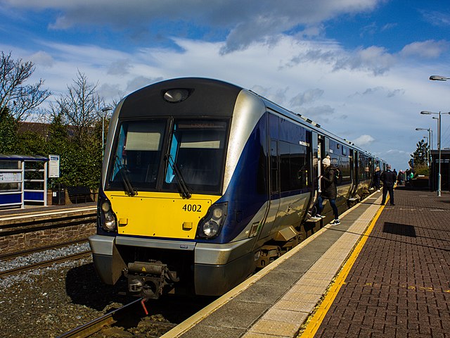 NIR Class 4000 at Holywood railway station, March 2022