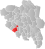 Nord-Aurdal markert med rødt på fylkeskartet
