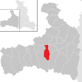Poloha obce Niedernsill v okrese Zell am See (klikacia mapa)