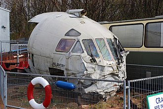 The salvaged cockpit of XW666 Nimrod nose (2395940774).jpg