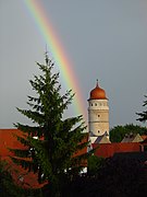 Arcobaleno vicino a Deiningen Gate.