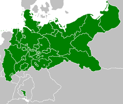 Dareah Konfederasi Jerman Utara (hijau).