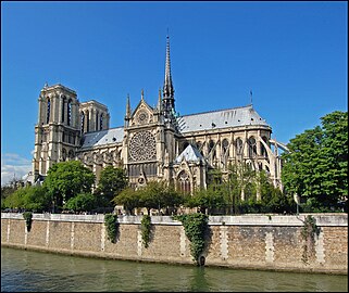 Notre-Dame de Paris, a Gothic cathedral