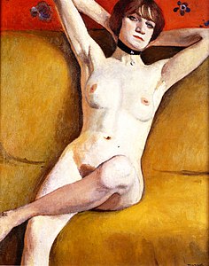 Nøgenmodel på divan, 1912 Nude on a Divan