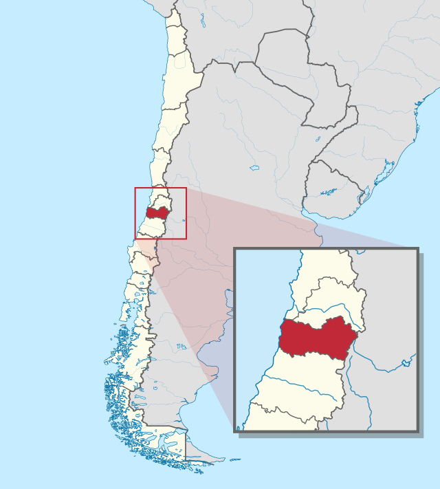 Poziția localității Regiunea Libertador General Bernardo O'Higgins