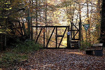 Entrance to the wildlife park in Altenberg