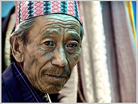 Old man at Ravangla Market.