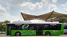 An electric bus in Hyderabad, India Olectra - BYD Electric Bus Hyderabad 4.jpg