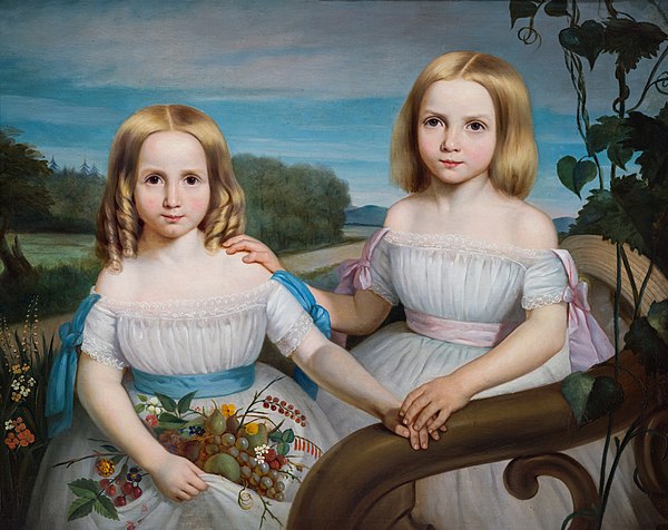 Olympe and Flore, two of the Chauveau daughters