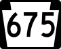 Pennsylvania Route 675 marker