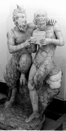 פסל פּאן והרועה דפניס, מתוארך לשנת 100 לפנה"ס, נמצא בפומפיי