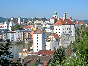 Passau, Veste Niederhaus und Altstadt