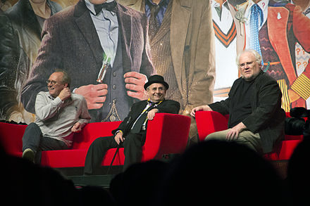 The 50th anniversary of Doctor Who convention, held over three days at the ExCeL London in November 2013, included an appearance of three former Doctors: pictured L to R: Peter Davison, Sylvester McCoy and Colin Baker.