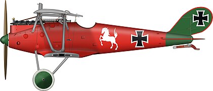 Pfalz D.IIIa con i colori della Jasta 5.