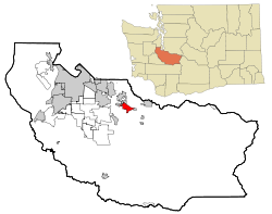 Location of Prairie Ridge, Washington