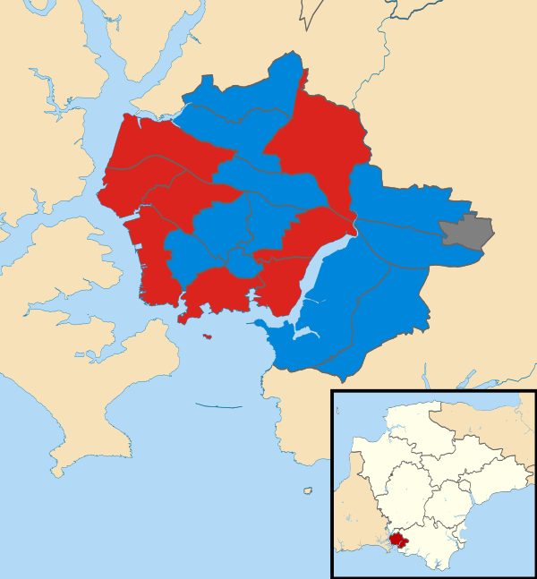 Plymouth City Council election 2007 map.svg