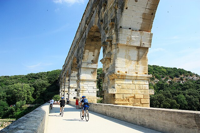 Pont du Gard viewed from adjacent bridge