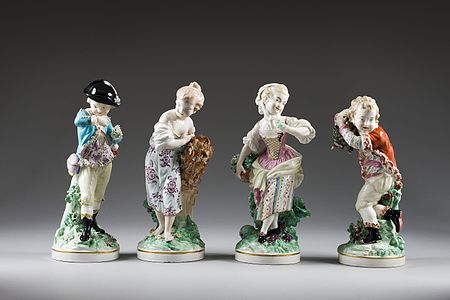 Porcelain figurines. The seasons