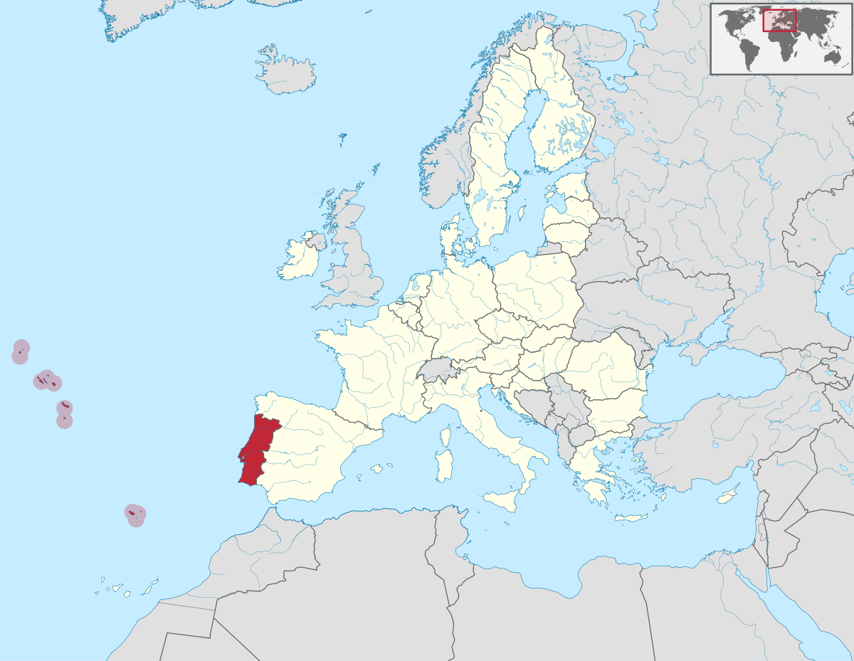 Portugal Karte Europa / Breuklijnen Europa Kaart | doormelle / Zusammen mit den angrenzenden regionen leben im großraum der hauptstadt lissabon, welche an der.