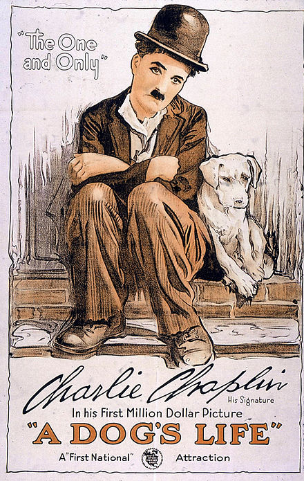 Affiche du film Une vie de chien de Charlie Chaplin (1918).
