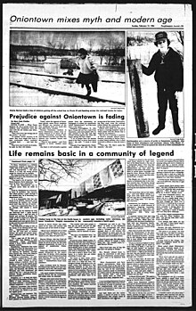 Oniontown mixes myth and modern age PoughkeepsieJournalSunFeb121984.jpg