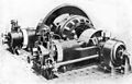 أول محرك غازي مزدوج يُستخدم في مخطة توليد كهرباء.