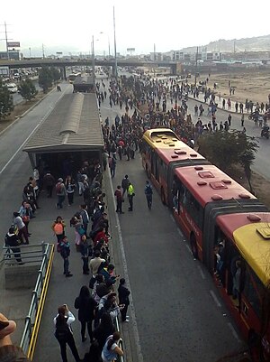 Protest against bus rapid transit in Bogotá, 2016.jpg