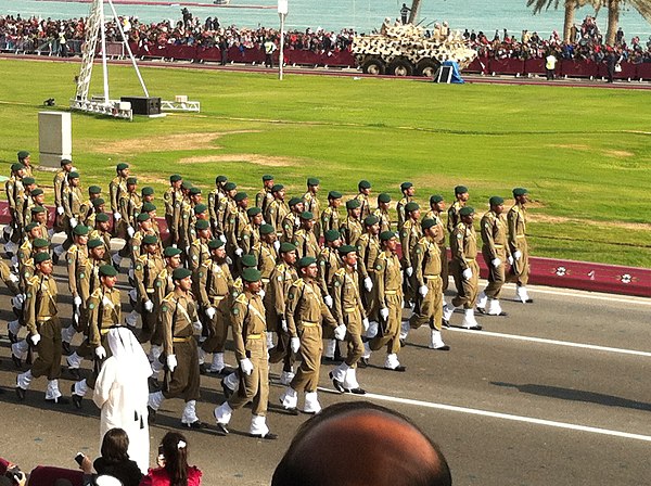 Qatar Armed Forces in National Day celebrations on the Doha Corniche.