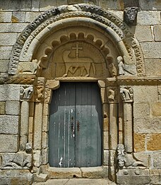 Anthropomorphic and zoomorphic south portal of Rates Church