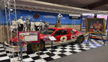 Bill Elliott's 1985 record setting Ford Thunderbird which set at the time, the fastest qualifying time at 209.398 MPH for the 1985 Winston 500, and famously made up a 2 lap deficit to win the race, on display at the International Motorsports Hall of Fame at Talladega. Record Setting Winston 500 Car.png