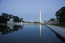 Washington Monument Reflecting Pool on the National Mall with the Washington Monument reflected, Washington, D.C., by Carol M. Highsmith.jpg