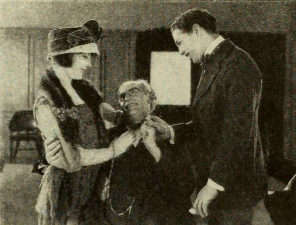 Still from the American film Remembrance with Patsy Ruth Miller, Claude Gillingwater, and Cullen Landis
