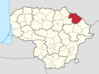 Location map of Rokiškio rajono savivaldybė