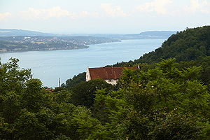 Frauenberg Monastery as seen from the Altbodman ruins